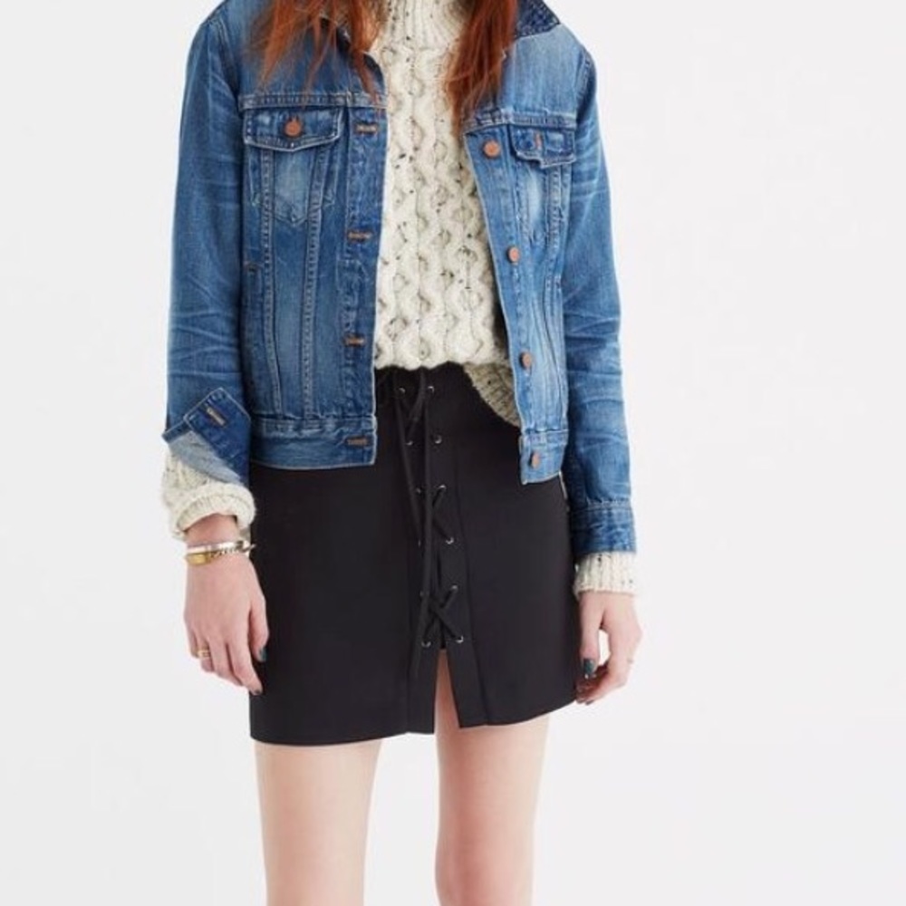 Madewell Lace-up Skirt
